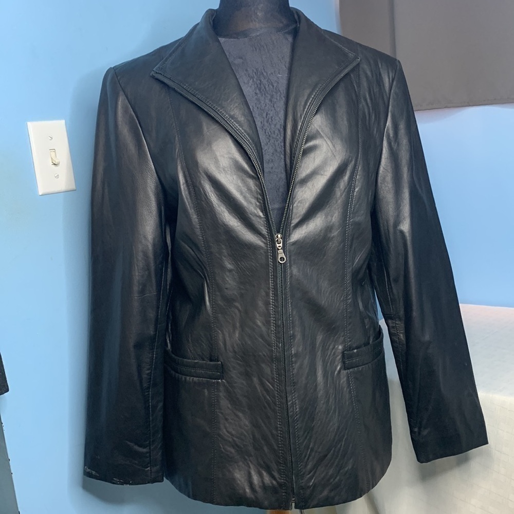 Comstock Rc Expeditions Soft Leather Jacket In Bl… - image 1